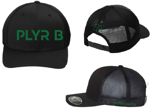 PLYR B FLEXFIT 110M Mesh Cap - St. Paddy's Day Special Edition - Green on Black