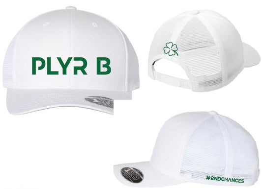 PLYR B FLEXFIT 110M Mesh Cap - St. Paddy's Day Special Edition - Green on White